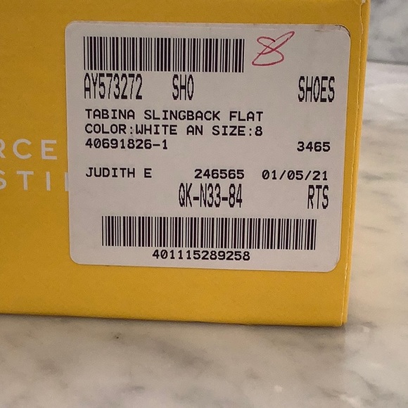 Mercedes Castillo white leather and mesh slingback flats.size 8.never worn $225 - Picture 3 of 9